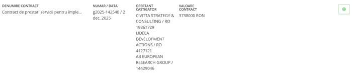 Captură Sistemul Electronic de Achiziții Publice