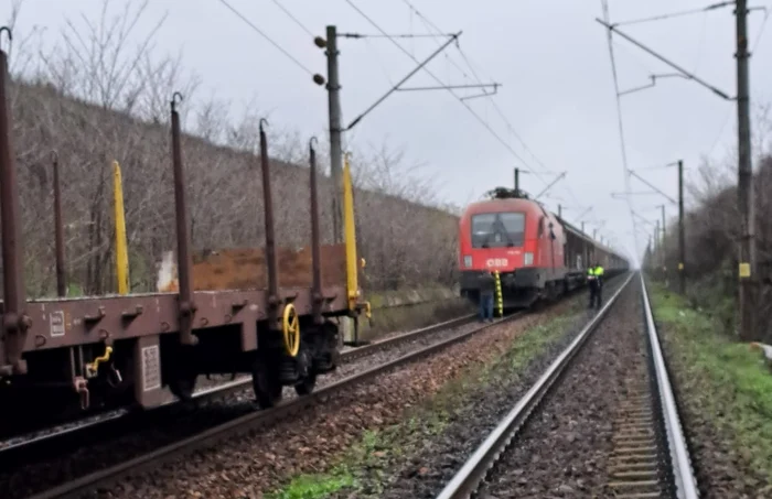 Coliziune între două trenuri de marfă în zona stației Olteni FOT: CFR