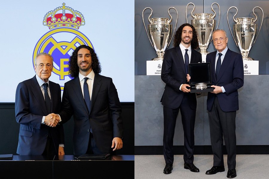Marc Cucurella a pozat în sala de trofee a lui Real Madrid