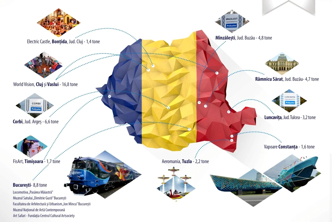 Culorile României, Campanie de înfrumuseţare a locurilor
fără culoare din România