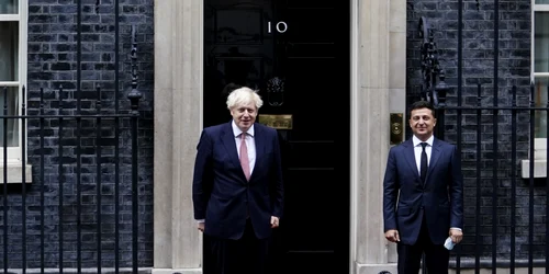 Boris Johnson şi Volodimir Zelenski FOTO EPA-EFE