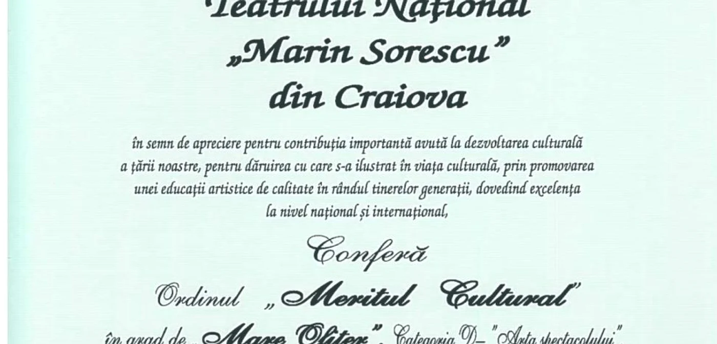 teatrul national craiova aniversare