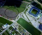 Aerofotografie a sitului de la Sfântu Gheorghe – Hosszú Cu cerc este marcată zona de descoperire a mormintelor umane (foto: Muzeul Naţional al Carpaţilor Răsăriteni)