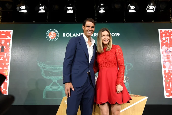 Rafael Nadal şi Simona Halep, la tragerea la sorţi a tablourilor principale de la Roland Garros 2019.