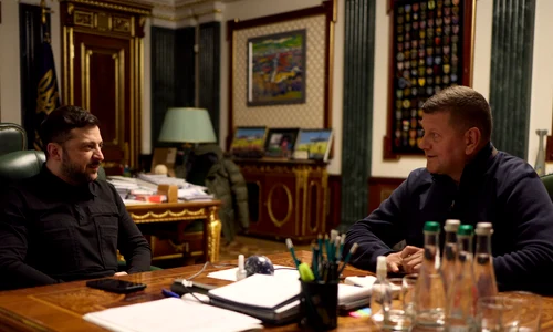 Volodimir Zelenski si Valeri Zalujnîi, la Kiev foto X @ZelenskyyUa png