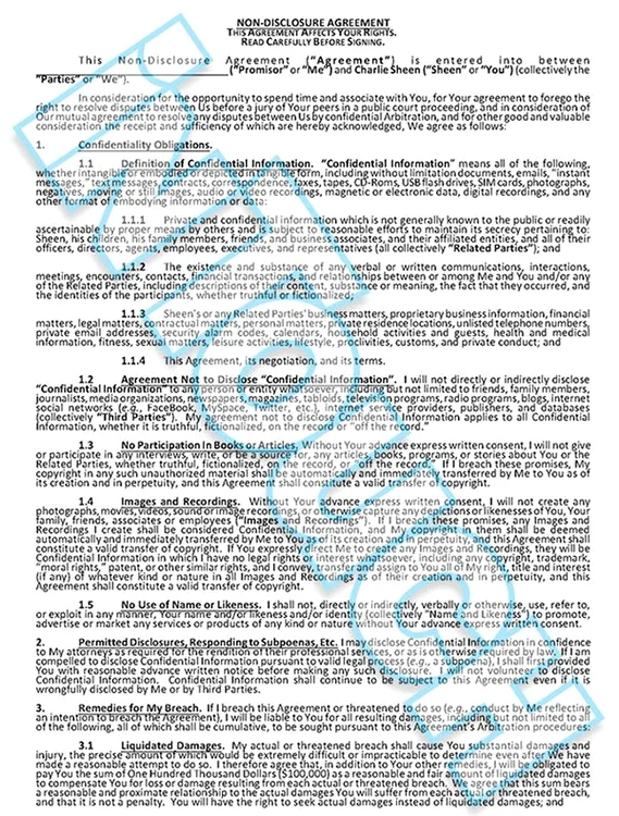 Acesta este contractul de sex al actorului