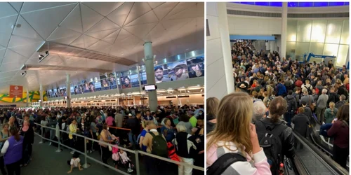 Aeroport SUA coada la teste covid FOTO Twitter