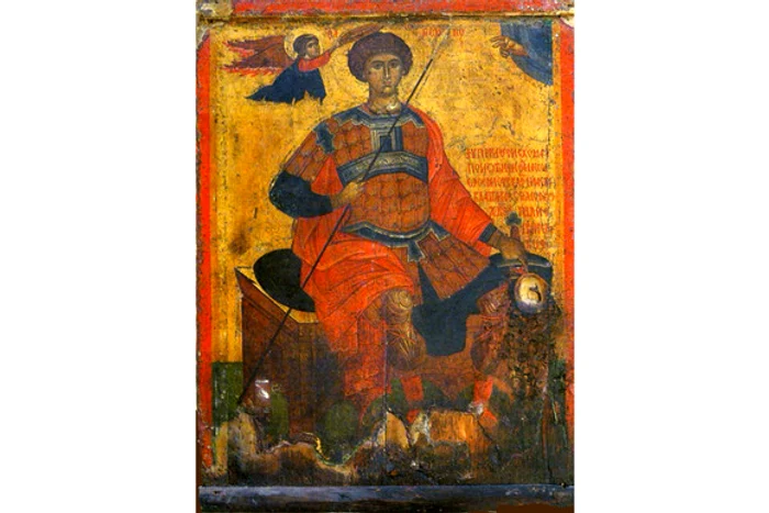 Pe spatele celei mai vechi icoane din România este pictat Sfântul Mare Mucenic Gheorghe