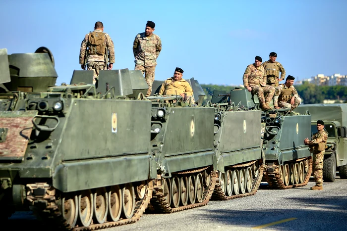 Armata libaneză în orașul libanez de coastă Naqoura FOTO EPA-EFE