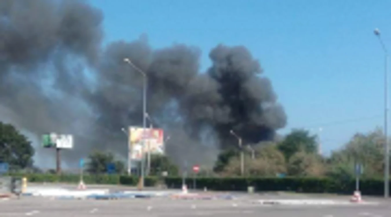 Incendiu la depozitul pirotehnice de la Agigea Sursa ISU Dobrogea