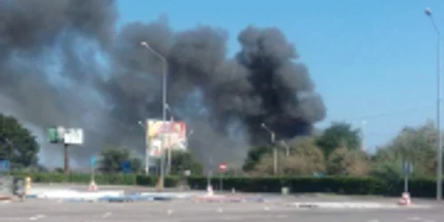 Incendiu fabrica de artificii de la Agigea Sursa ISU Dobrogea