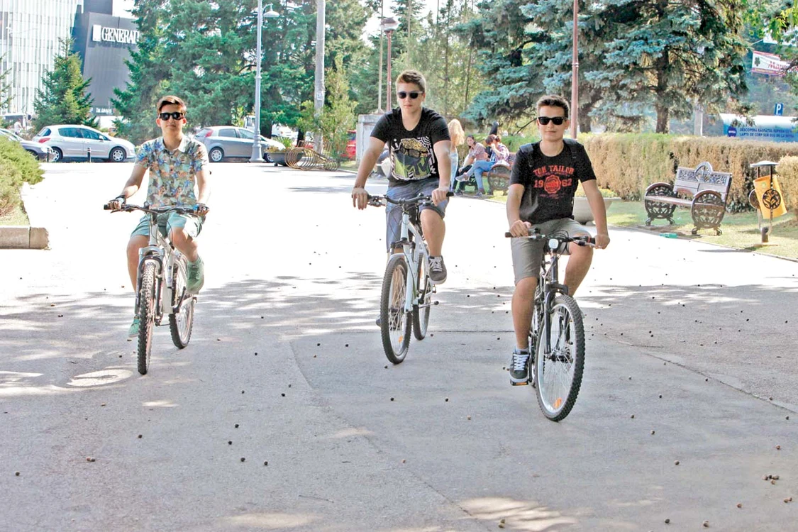 Andreas, Decebal şi Vlad au dat o tură de parc cu bicicletele