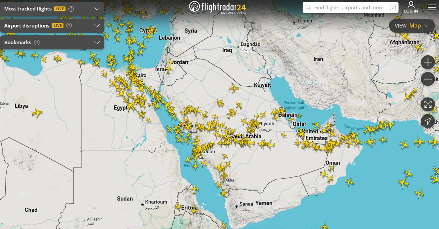 Sursa: Flighradar24