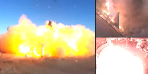 racheta spacex a explodat la aterizare foto captura