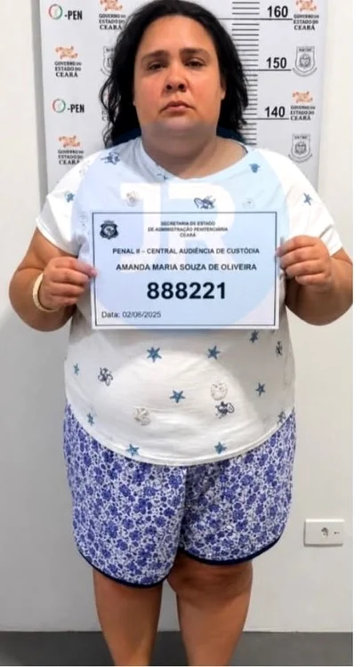 Amanda Maria Souza de Oliveira a fost arestată (Foto: capturi video)