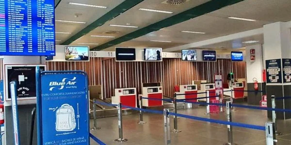 Aeroport  pustiu Bergamo - Italia - coronavirus FOTO EPA-EFE