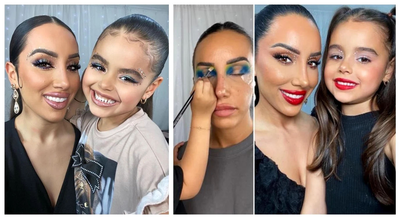 Kassia, cel mai tânăr make-up artist din lume, alături de mama ei
