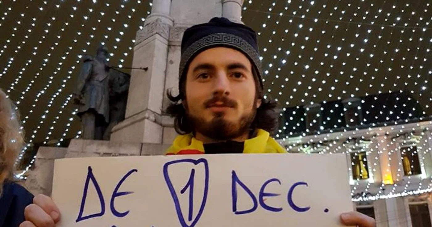 Protest la Iaşi de 1 Decembrie FOTO Facebook- Gheorge Chelaru
