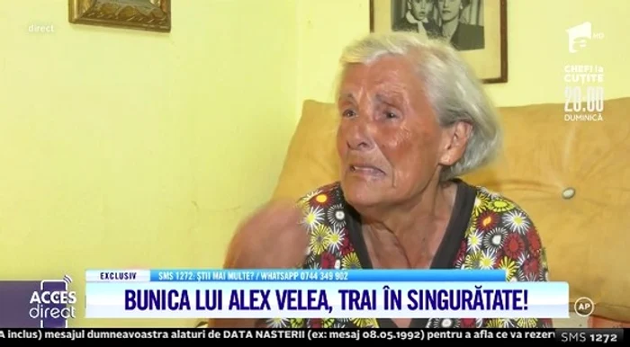 Bunica lui Alex Velea s-a plâns la Acces Directfoto: Antena 1
