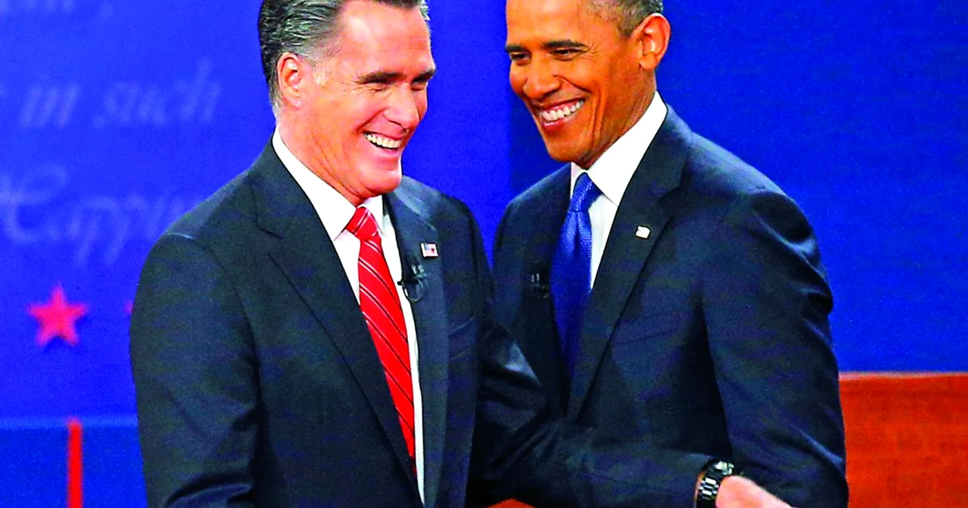 Mitt Romney şi Barack Obama, în timpul primei confruntări televizate - FOTO: REUTERS