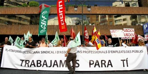 Protest în Valencia (Spania)