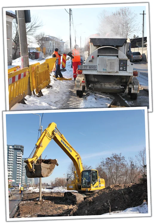 Constructorul a deschis mai multe fronturi de lucru pe șantier