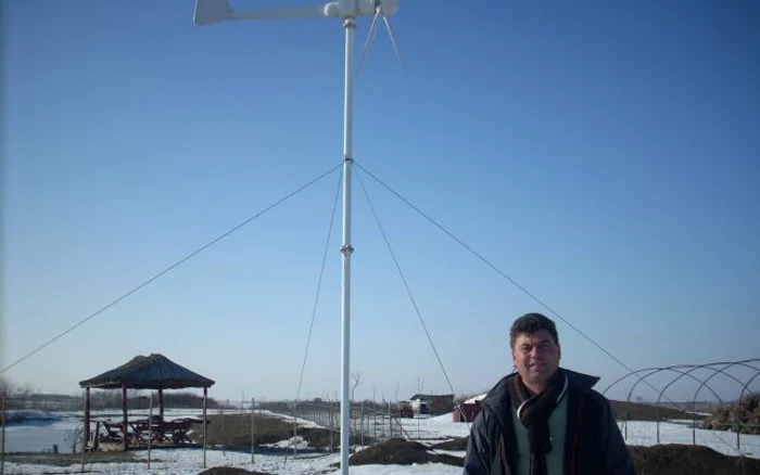 Turbina instalată de Alexandru Pop are nouă metri