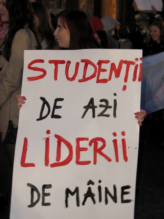 Studenţii se pregătesc de noi proteste. Foto: Adevărul