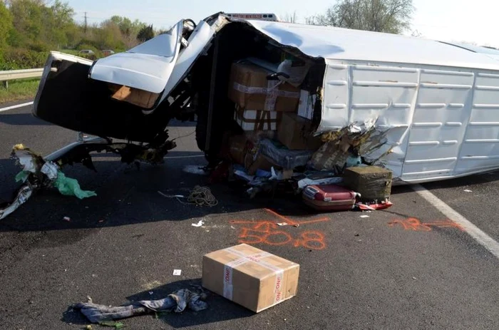 Accident în Ungaria FOTO Police.hu