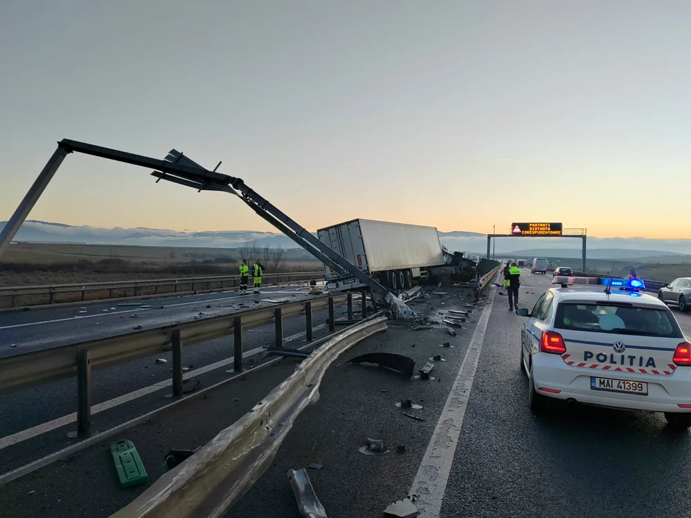 Șoferul ui TIR din Teleorman a murit pe A1 în Sibiu în timp ce se îndrepta spre Nădlac