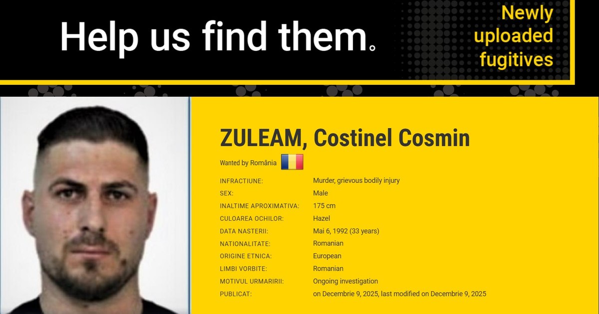 Cosmin Zuleam, pe lista Europol a celor mai căutați infractori. Singurul ucigaș al lui Adrian Kreiner încă liber