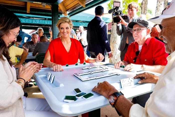 Regina Maxima în timpul unei vizite la Dominopark din Little Havana, Miami, în timpul vizitei lor de trei zile la Philadelphia, Washington și Miami, în SUA, Profimedia (1) jpg