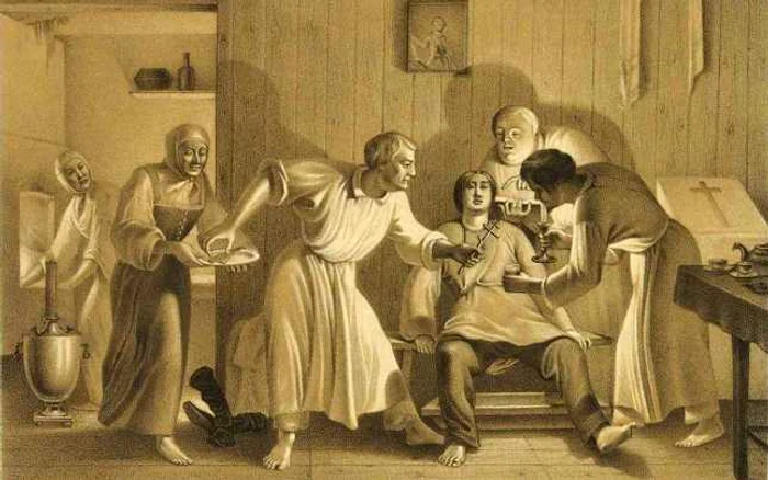 Ritualul castrării la scapeţi FOTO Desen din jurnalul lui Ethel Greening Pantazzi