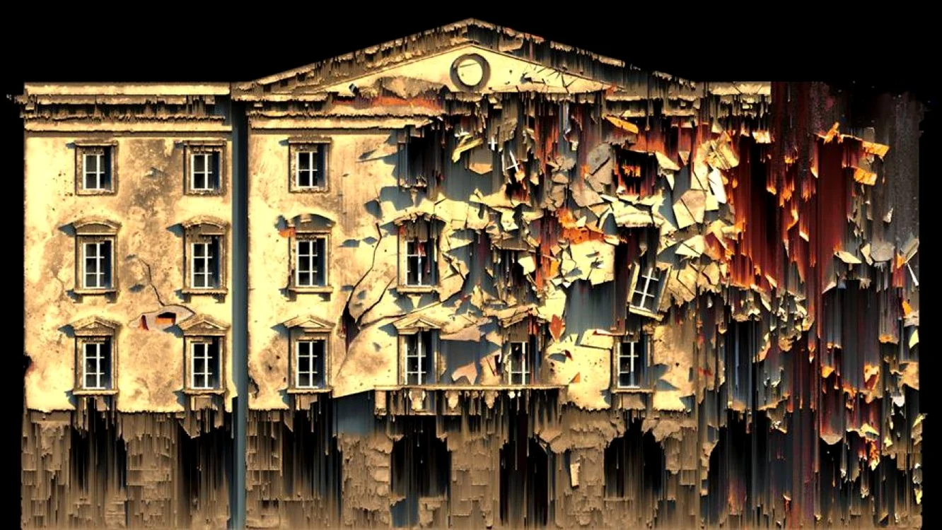 Lumina Libertăţii - imagini de la repetiţii cu o clădire "distrusă" FOTO Kotki Visuals