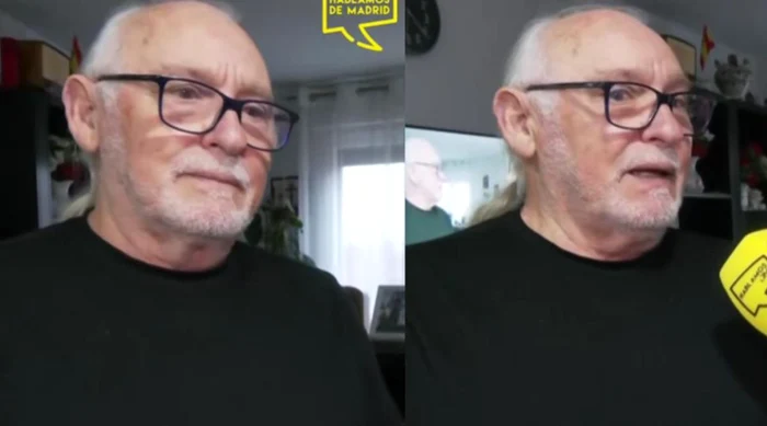 Ángel este un pensionar din Spania / foto: captura Tik Tok