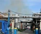 Incendiu la combinatul de hartie Suceava. FOTO