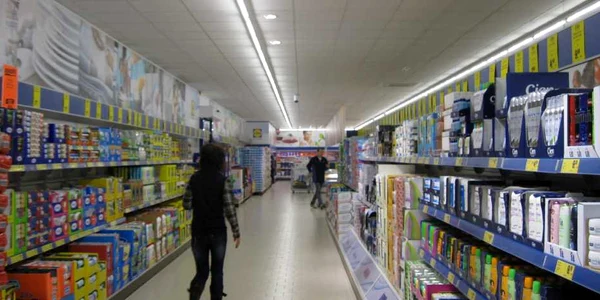 Supermarket de la Lidl foto arhivă