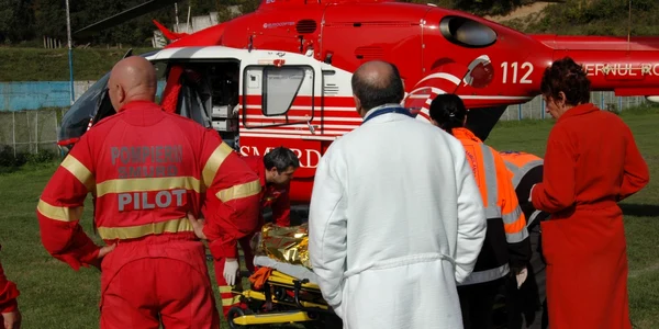Interventie elicopter SMURD pacienta ranita incendiu Farliug