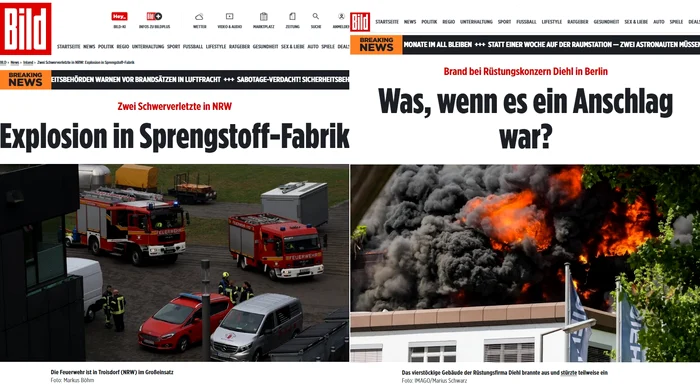 Incendiu la fabrica militara a Diehl Defence din Troisdorf/ FOTO:X