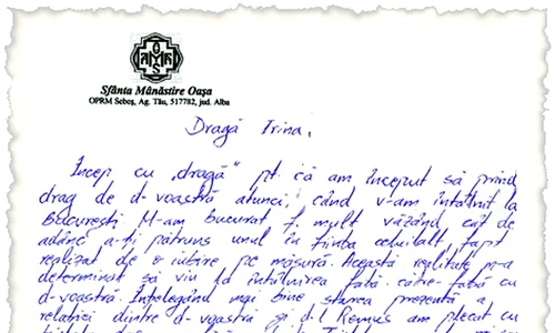 Iată ce a scris duhovnicul în scrisoare jpeg
