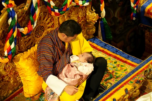 Botezul Prințesei Sonam, fetița Regelui Jigme Khesar al Bhutanului. FOTO: pagina oficială