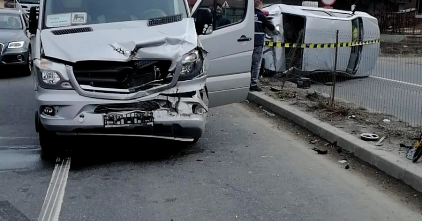 Imagine de la locul accidentului  FOTO: IPJ Cluj