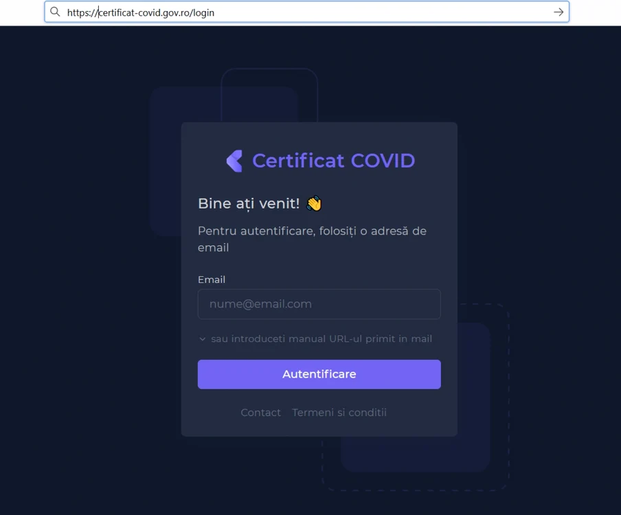 Serviciul pentru Telecomunicaţii Speciale a pus, de astăzi, la dispoziţia persoanelor  portalul care eliberează Certificatul digital european anti-COVID