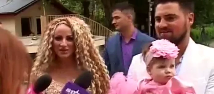 Sânziana și Nicolae Zuluf au fost foarte emoționați la botezul prințesei lor