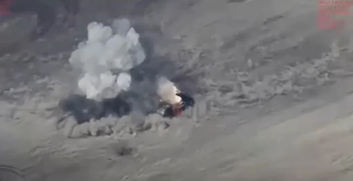 Rusia a pierdut primul lansator de rachete multiplu KN-09. FOTO: captură video