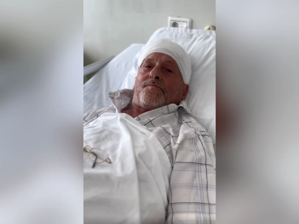 Pacientul de 67 de ani, din localitatea Petricani/FOTO: Captură video