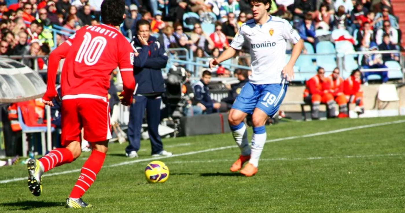 Săpunaru este la al doilea gol în tricoul Zaragozei, după cel cu Sevilla, din octombrie 2012. Foto: www.vavel.com