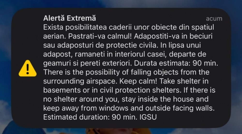 A treia alertă RO-Alert într-o singură zi în Tulcea. Două F-18 au fost ridicate de la sol, după ce MApN a detectat o țintă aeriană