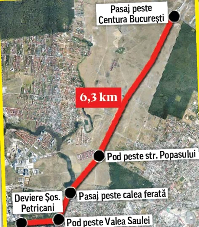 A3, tronsonul Petricani – Centură