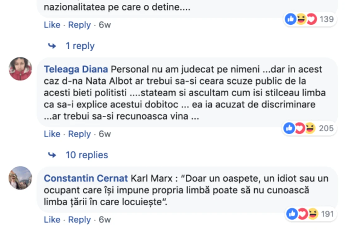 Captură foto Facebook